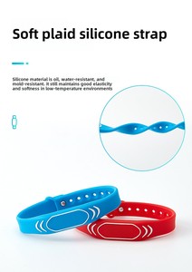 Bán buôn tùy chỉnh RFID NFC Silicone dây đeo cổ tay với nhúng ID chip cho kiểm soát truy cập tổ chức sự kiện an ninh - Product Image 5