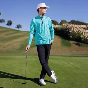 OEM осенние мужские удобные экологически чистые толстовки с цифровой печатью из полиэстера UPF50 + спортивные 1/4 пуловеры для гольфа на молнии - Product Image 4