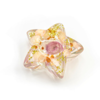 Artisanat en résine fait main en usine, module en résine transparente avec fleurs réelles, porte-bougie DIY