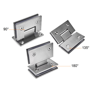 บานพับประตูกระจกแบบหนีบ 304 สแตนเลส ทันสมัย แข็งแรง ทนทาน สำหรับตู้ ประตูห้องอาบน้ำ ปิดแบบนุ่มนวล เปิดได้ 180 องศา - Product Image 2