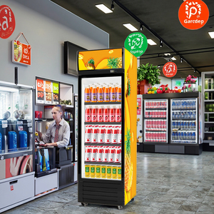 Equipo de supermercado <span class=keywords><strong>Frigo</strong></span> Display Refrigerador comercial Puerta de vidrio Refrigerador <span class=keywords><strong>pequeño</strong></span> para bebidas - Product Image 4