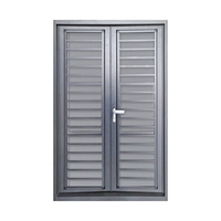 Porte d'entrée en aluminium anti-effraction personnalisée avec ventilation, moustiquaire amovible et options de verrouillage de sécurité