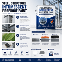 Peinture ignifuge intumescente pour structures en acier extérieures, peinture retardante à l'incendie, revêtement intumescent en gros