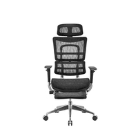 Chaise de bureau en maille, chaise ergonomique, repose-pieds, dossier haut, mobilier de bureau moderne avec BIFMA
