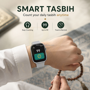 Montre connectée islamique pour le Hajj avec audio du Coran complet, guide du Hajj et de l'Omra, rappel de prière, <span class=keywords><strong>boussole</strong></span> <span class=keywords><strong>Qibla</strong></span> et compteur de Tasbih - Product Image 3