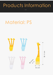 J60 Nĩa Ăn Bento Mới Nĩa Ăn Trái Cây Bằng Nhựa Mini Hình Động Vật Trẻ Em Cấp Thực Phẩm Đồ Trang Trí Bánh Ngọt - Product Image 6