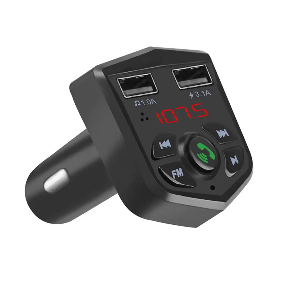 Fast Car Charging 803E Wireless Fm Transmitter Car Audio Mp3 USB stick Player Dual QC3.0 Car Charger