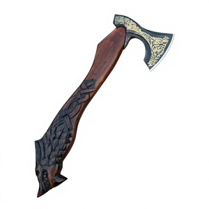 Hacha Ancha Profesional de Acero de Damasco Forjado, Grado DIY, con Espiga Plana, Hecha a Mano Personalizada, Mango de Madera de Palisandro, Funda de Cuero, para Camping, 1.5kg - Product Image 1