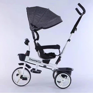 <span class=keywords><strong>Tricycle</strong></span> pliable pour enfants avec cadre en alliage d'aluminium, auvent et poignée de poussée réglable, capacité de charge de 20 kg, pour les enfants de 0 à 3 ans - Product Image 5