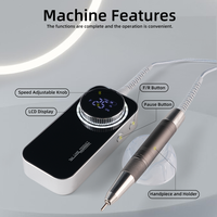 Machine à ongles sans balais, faible MOQ, haute vitesse, qualité certifiée, perceuse à ongles rechargeable professionnelle pour usage en salon