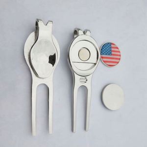 Fourche à billes multifonctionnelle en métal vert Alliage de zinc Tondeuse à gazon Boule magnétique Accessoires standard pour terrains de golf - Product Image 1