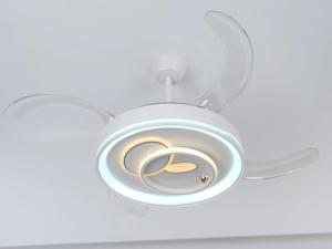 Ventilateur de plafond LED classique moderne avec télécommande, luminaire suspendu pour salon, ventilateur de plafond avec lumière, fabricants - Product Image 5