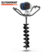 EAK553 52,8cc 1,9kW Essence 150/200mm Perceuse industrielle à 2 temps Diamètre 6,5 kg Machine à tarière portable Jardin Ferme