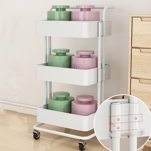 이동식 선반 주방 수납 선반 거실 간식 트롤리 다기능 욕실 침대 옆 보관 선반 - Product Image 3