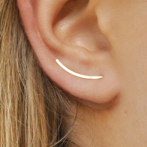CANNER Boucles d'oreilles minimalistes en argent sterling 925 lisses et longues, plaquées or 18 carats, pour femmes et filles - Product Image 4