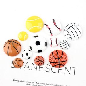 Resina medio lado de baloncesto fútbol voleibol tenis béisbol Diy resina teléfono caso accesorios para decoración - Product Image 3
