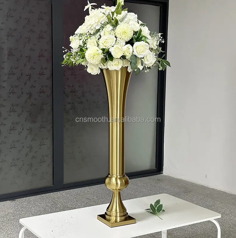 Nouveautés Décoration de table Métal Or Ruban Centres de table de mariage Fleur Stand Accessoires Décoration