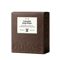 Boîte à double rabat en kraft brun foncé exquise, avec logo personnalisé en relief ou en creux, pour emballage cadeau de café en grains ou café filtre à oreilles suspendues