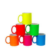 Mug en céramique personnalisable 11oz, porcelaine fluorescente, logo imprimé, compatible lave-vaisselle et micro-ondes, écologique, cadeau promotionnel