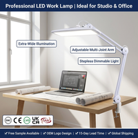 Lampe de travail LED à bras articulé avec pince pour réparation de mainframes informatiques, identification de contrefaçons