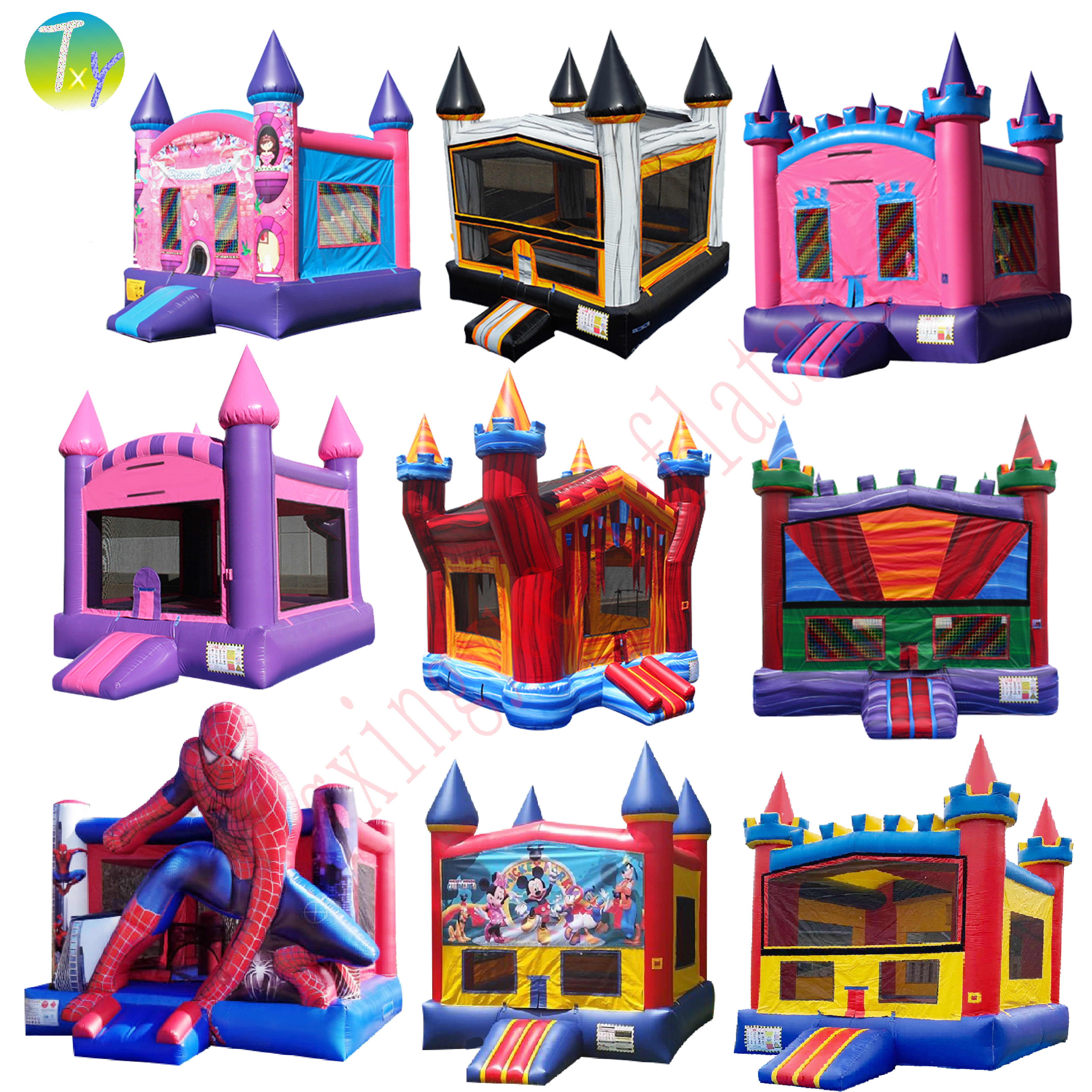 Jual rumah pantul tiup PVC komersial rumah pantul istana bouncing anak-anak