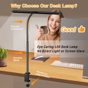 办公家居用发光二极管台灯，带无级调光可调柔性鹅颈10w发光二极管台灯的养眼台灯 - Product Image 5