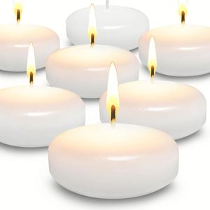 Oshine Paquete de 24 Velas Flotantes sin Aroma de 2 Pulgadas para Decoración de Bodas, Duración de 4-6 Horas, para Centros de Mesa, Stock en EE. UU. - Product Image 1