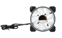 Ventilateur de refroidissement CPU à eau réglable en vitesse, arc-en-ciel coloré, LED 12025mm PWM, ventilateur de jeu pour ordinateur ARGB avec design miroir