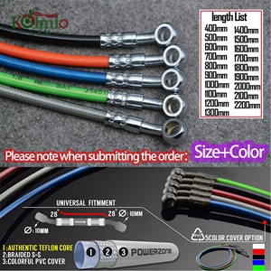 Cables de Freno KOLMIO-LAM para Motocicleta de Carreras y Todoterreno, Manguera de Aceite Hidráulica Reforzada de Acero Trenzado, Tubo M10 Banjo de 1000 mm - Product Image 5