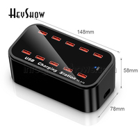 Uslion — Station de charge intelligente USB 20a à 10 Ports, Hub multiples, pour téléphone, tablette, PC, bureau