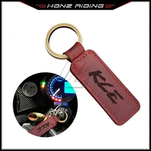 Porte-clés en cuir de vache pour moto <span class=keywords><strong>Kawasaki</strong></span> <span class=keywords><strong>KLE</strong></span> 250 650 <span class=keywords><strong>500</strong></span> - Product Image 2