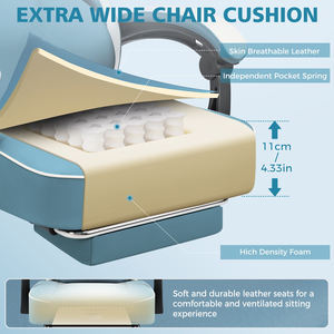 AJUNION Massage-Gaming-Stuhl mit 2-Punkt-Vibration, Lendenwirbelstütze, 200 kg Tragkraft, Computerstuhl mit Fußstütze, Großer Gamer-Stuhl - Product Image 4