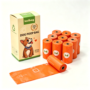 Cornstarch <b>Compostable</b> Dog Waste Bags Eco Friendly Leak Proof Rolls - Product Image 1