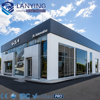 Estructura de Acero Personalizada para Concesionario de Autos 4S, Salón de Exhibición de Autos Prefabricado, Estructura de Acero de Ensamblaje Rápido para Salón de Exhibición de Autos