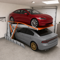 Lève-voiture hydraulique compact testé sur 100 000 cycles pour garage domestique et stationnement