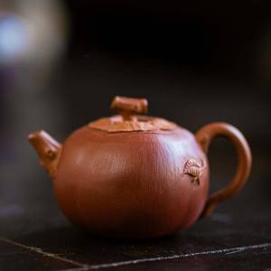 Caqui Yixing Zisha Bule, Pote de chá artesanal com filtro de 7 furos, Infuse Brew Kungfu Tea Maker <span class=keywords><strong>100cc</strong></span>(Jiangpo & Dahongpao Argila) - Product Image 2
