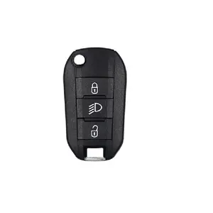 3 button light Flip Remote Folding Car Key shell with Chip 433 MHZ For Citroen Aircross Peugeot 308 4008 With HU83 VA2 Blade