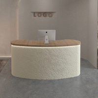 Petit comptoir de réception imitation marbre pour salon de coiffure, salon de beauté, hôtel, réception, MDF pour boutique, comptoir de bar, caisse enregistreuse