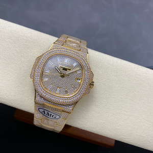 Customizable 18K Gold Moissanite Men's Waterproof Automatic Mechanical <b>Watch</b> Diamond Sapphire Crystal Ceramic <b>Case</b> - Product Image 2