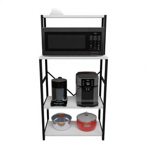 Organizador de Cocina, Soporte para Horno de Microondas, Resistente al Agua, Duradero, de Tablero de Aglomerado y Metal, Fácil de Instalar, Estante de Almacenamiento Portátil - Product Image 1