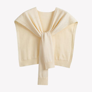 Sciarpa in <span class=keywords><strong>maglia</strong></span> di alta qualità da donna, indossabile come capo esterno estivo, stile coreano popolare online, con piccolo colletto cervicale, sottile e leggero per le <span class=keywords><strong>spalle</strong></span> - Product Image 3