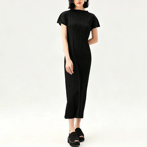 Vestido Midi Plisado Miyake con Cuello Simulado, Estilo Casual Diario PY 2026, Ropa Occidental para Mujer, Venta al Por Mayor en Línea - Product Image 6