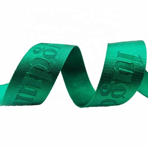 50mm tùy chỉnh dệt logo Màu Đỏ tái chế Polyester Nylon băng ban nhạc <span class=keywords><strong>Jacquard</strong></span> dây đeo vải cho Túi ba lô - Product Image 5