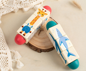 Girevole faggio giocattolo in legno animali e oceano torsione <span class=keywords><strong>puzzle</strong></span> vendita calda in legno di animali torsione blocchi - Product Image 4