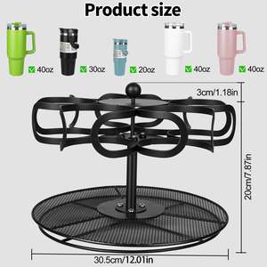 <b>Water</b> <b>Bottle</b> Organizer for Stanley Cup 40 oz Rotatable Stanley Cup <b>Storage</b> Holder for Kitchen Cabinet Durable Mug Organizer - Product Image 2