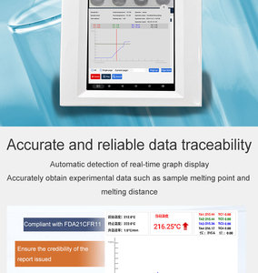 Aparato de punto de fusión capilar competitivo Zhuoguang GM30, medidor de punto de fusión digital con video, aparato de punto de fusión digital con video de bajo costo - Product Image 3