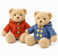 Ours en peluche court en coton PP, jouet compagnon pour enfants, avec manteau fourré, idéal comme cadeau