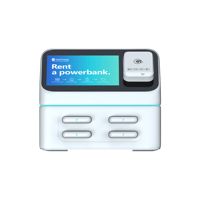 Estación de Carga Portátil de 4 Ranuras para Dispositivos Móviles, con Pantalla LCD Publicitaria, Terminal POS, Material ABS Ignífugo, para Laptop