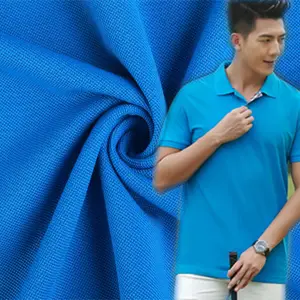 High Quality Golf Recycled Shirt Nylon Spandex Breathable Polo Pique Fabric For Sportswear Custom