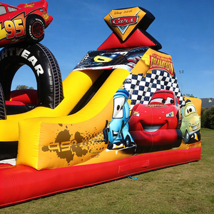 Castillo Inflable Comercial con Tobogán, Diseño de Autos, de PVC, para Fiestas Infantiles - Product Image 3